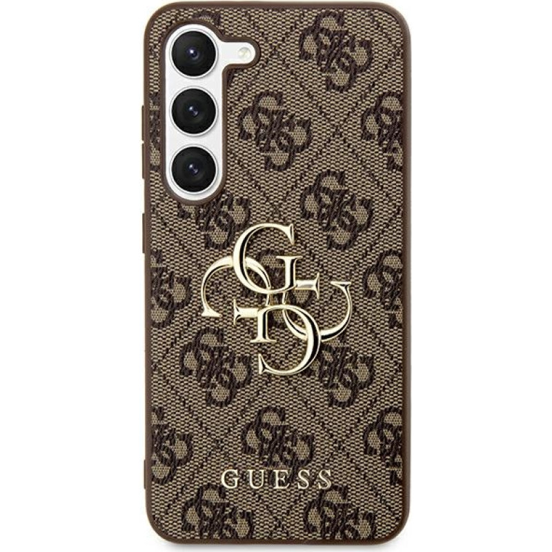 Guess GUHCS24L4GMGBR S24 Ultra S928 brązowy|brown hardcase 4G Big Metal Logo