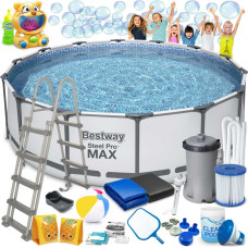 Bestway Dārza rāmja baseins 427 x 122 cm 19 collas 5612X burbuļu mašīna BEZ MAKSAS