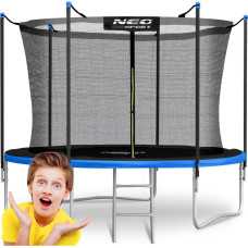 Neo-Sport Dārza batuts 8 pēdas/252 cm ar iekšējo tīklu un kāpnēm