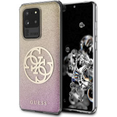 Guess GUHCS69PCUGLPGG S20 Ultra G988 różowo-złoty| gold pink hard case Glitter Gradient 4G Circle