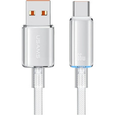 Kabel USAMS Cloud Series US-SJ658 6A     USB-A do USB-C 1,2m biały