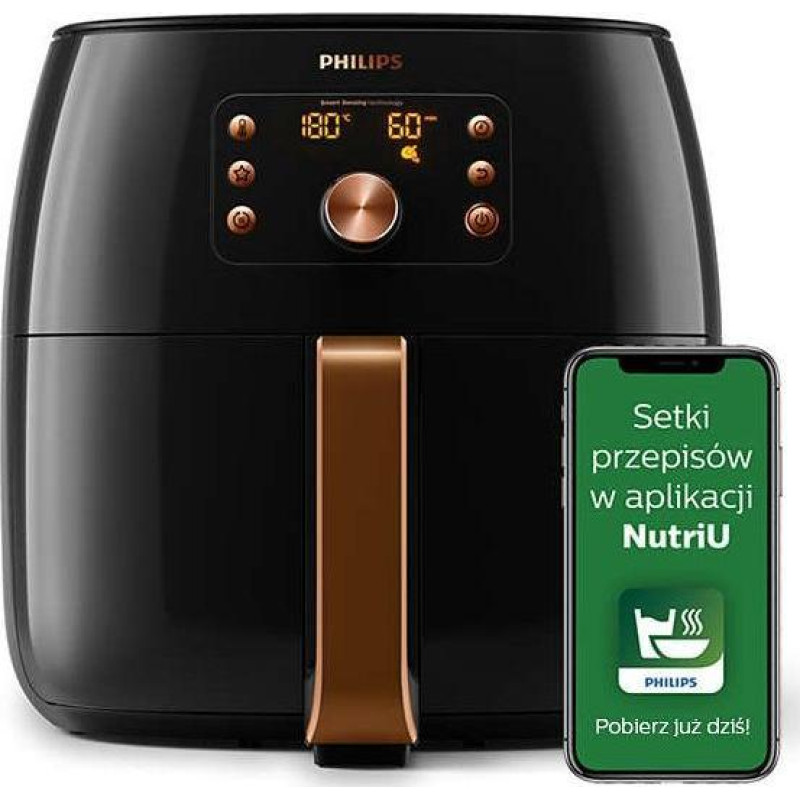 Philips Premium Airfryer XXL HD9867|90 Power 2200 W  Capacity 7.3 L  Smart Sensing Technology  Black 8710103937371