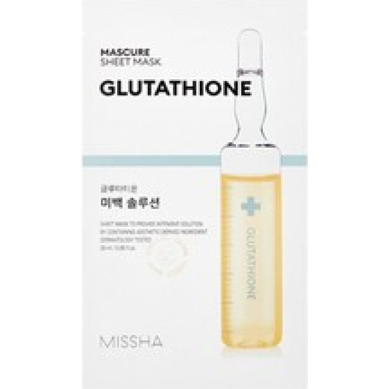 Missha Mascure Glutathione Sheet Mask - Brightening Face Mask.