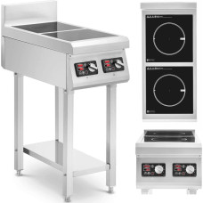 Royal Catering Brīvstāvoša indukcijas plīts ar 2 degļiem 400 V 2 x 3500 W