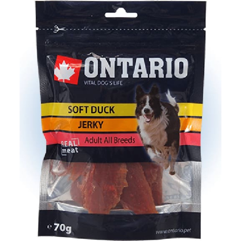 Ontario Gardums suņiem : Ontario Soft Duck Jerky, 70g