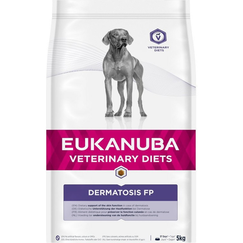Eukanuba Sausa barība suņiem - Eukanuba Veterinary Diets Dermatosis, 5 kg