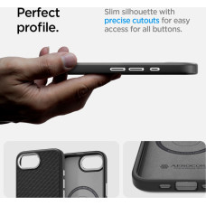 Spigen Enzo Aramid MagSafe vāciņš iPhone 16e — melns