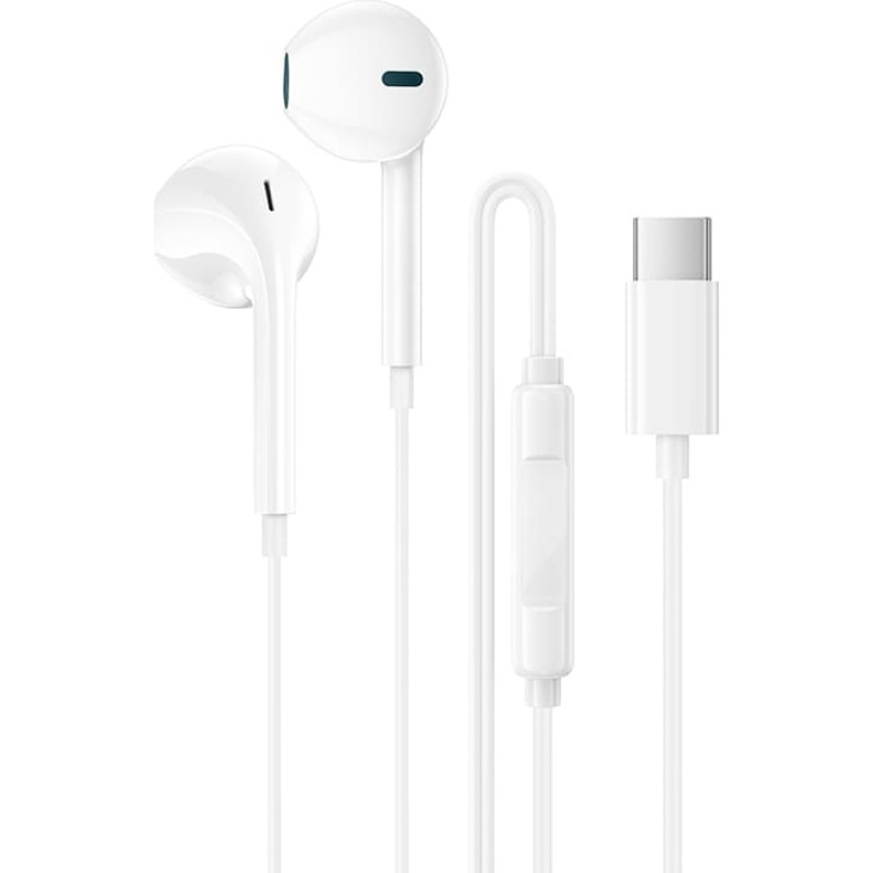 Borofone Earphones BM100 Fuente with microphone Type C (DAC) white