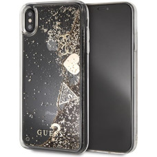 Guess GUHCI65GLHFLGO iPhone Xs Max gold|złoty hard case Glitter Hearts