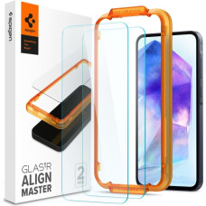 Spigen Rūdīts stikls ar montāžas rāmi priekš Samsung Galaxy A55 Glas tR AlignMaster - 2 gab.