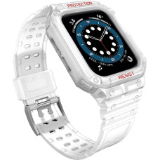 Protect Strap Band Band with Case for Apple Watch 7 | SE (41|40 | 38mm) Case Armored Watch Cover White
