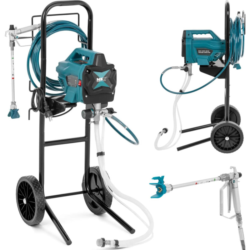 MSW Pārnēsājams hidrodinamiskais krāsas smidzinātājs 1,4 l/min 200 bar 7,5 m