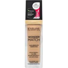 Eveline Wonder Match Skin Absolute Perfection ilgnoturīgs grims vienotai un mirdzošai sejas ādai 10 Light Vanilla 30 ml