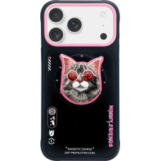 Nimmy Case Nimmy Glasses Cool Cat MagSafe for  iPhone 17 Pro black and pink