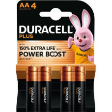 Duracell MN 1500 Plus Power Boost AA (LR6) Blistera iepakojumā 4gb.