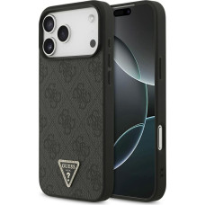 Guess Leather 4G Triangle Strass MagSafe Case for iPhone 17 Pro Max black