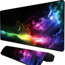 Retoo Spēļu galda peles paliktnis XXL 90 x 40 cm - varavīksnes krāsā
