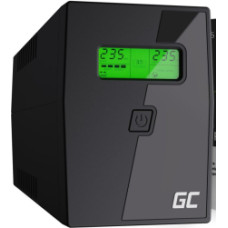 Nepārtrauktas barošanas bloks Green Cell PowerProof LCD UPS 850VA 480W 2x Schuko