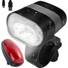 Retoo Uzlādējams priek&scaron;ējais velosipēda lukturis ar 3 LED režīmiem