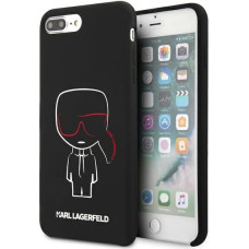 Karl Lagerfeld KLHCI8LSLKCBK  iPhone 7|8  Plus hardcase czarny|black Silicone Karl Iconic