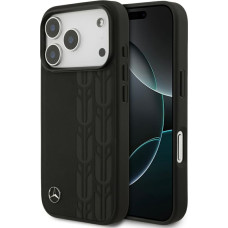 Etui Mercedes Leather Laurel Leaves       MagSafe do iPhone 17 Pro czarny
