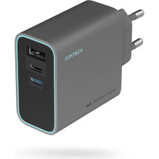 Cuktech CUKAD653EUGR 65W GaN Wall Charger 2 x USB-C 1 x USB-A - Gray