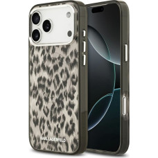 Karl Lagerfeld IML Leopard Pattern MagSafe Case for iPhone 17 Pro Max Brown