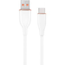Kabelis Gembird Premium silicon USB-A Male - USB Type-C Male 1.5m White