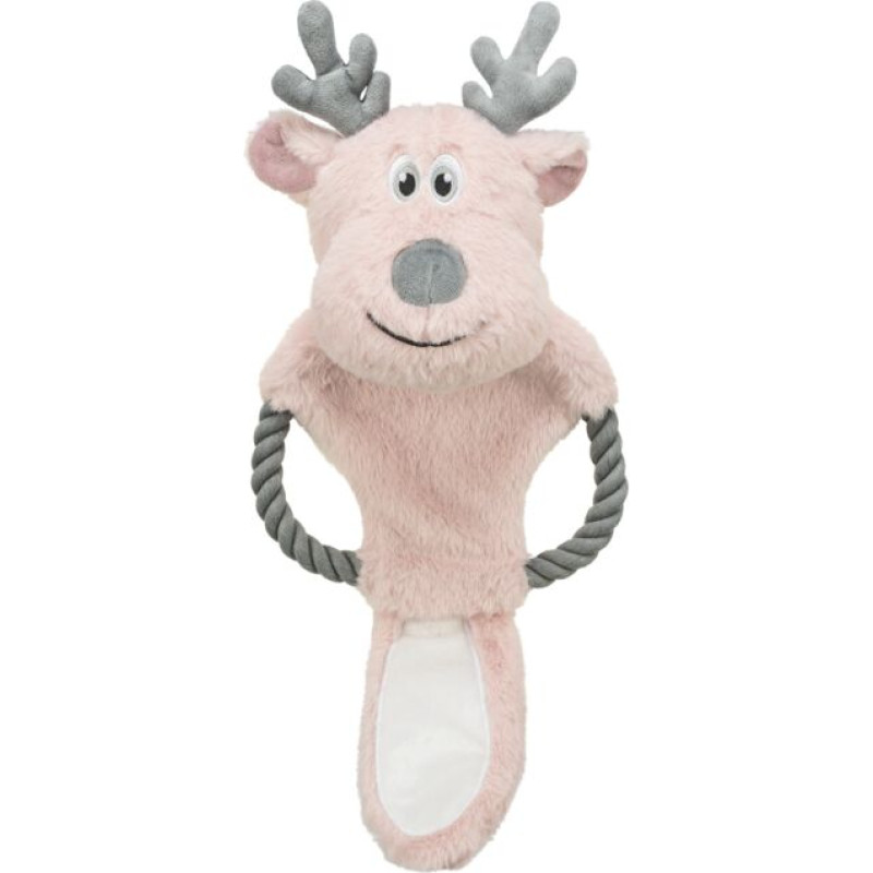 Trixie Plī&scaron;a rotaļlieta - Trixie Xmas reindeer with rope, plush|rope, 47 cm