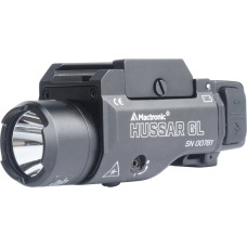 Mactronic - Taktiskais pistoles lukturītis ar lāzeru Hussar GL - 12270 cd - melns - THG0011