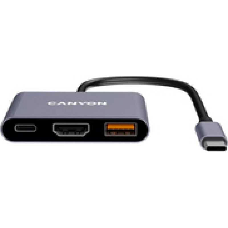 Canyon USB-3-in1  HUB USB-C  HDMI|1xUSB-A|PD 100W retail