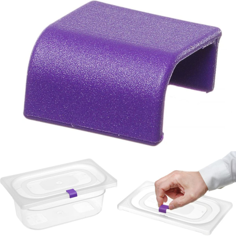 Hendi HACCP pārtikas konteineru saspraudes 12 gab. - violetas