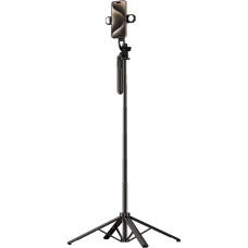 Selfie stick WH181D-Y1S 1.75m aluminum alloy telescopic tripod with dual lamp and phone holder - black