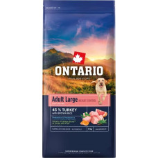 Ontario Barība suņiem – Ontario Large, Weight Control, Turkey and Brown Rice, 12 kg