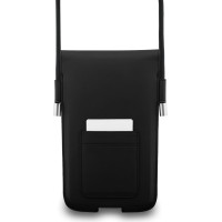 Lacoste PVC Blend Monogram Metal Logo Phone Pouch XL Black