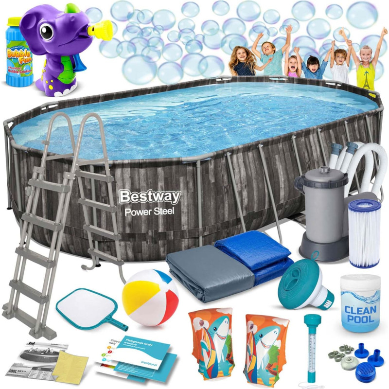 Bestway Dārza rāmja baseins 610 x 366 x 122 cm 18 collas 1 5611R