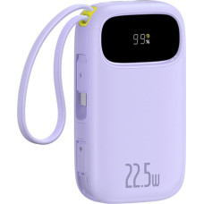 Baseus Powerbank 20000mAh 22.5W ar displeju un kabeli EnerFill FC21 Qpow 3 Ultra - violets