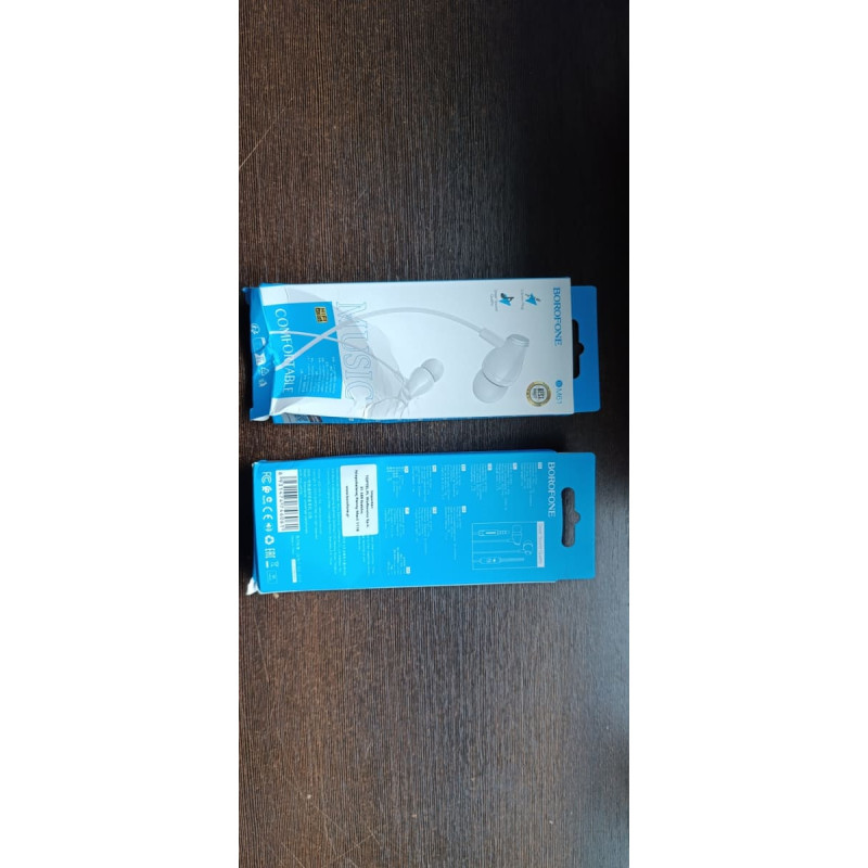 Borofone Earphones BM61 Wanderer with microphone white (damaged packaging)