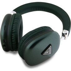 Guess Saffiano PU Leather Triangle Logo Wireless Headhones Kaki