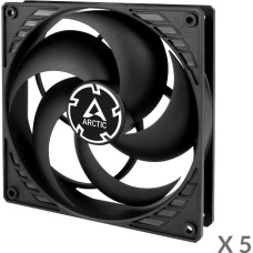 Arctic P14 spiediena optimizēti ventilatori, 3 kontaktu, melni, 5 gab.