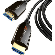 Aktīvais optiskās šķiedras kabelis HDMI 2.1, 8K, 60Hz, 10m, 48Gbps, apzeltīts
