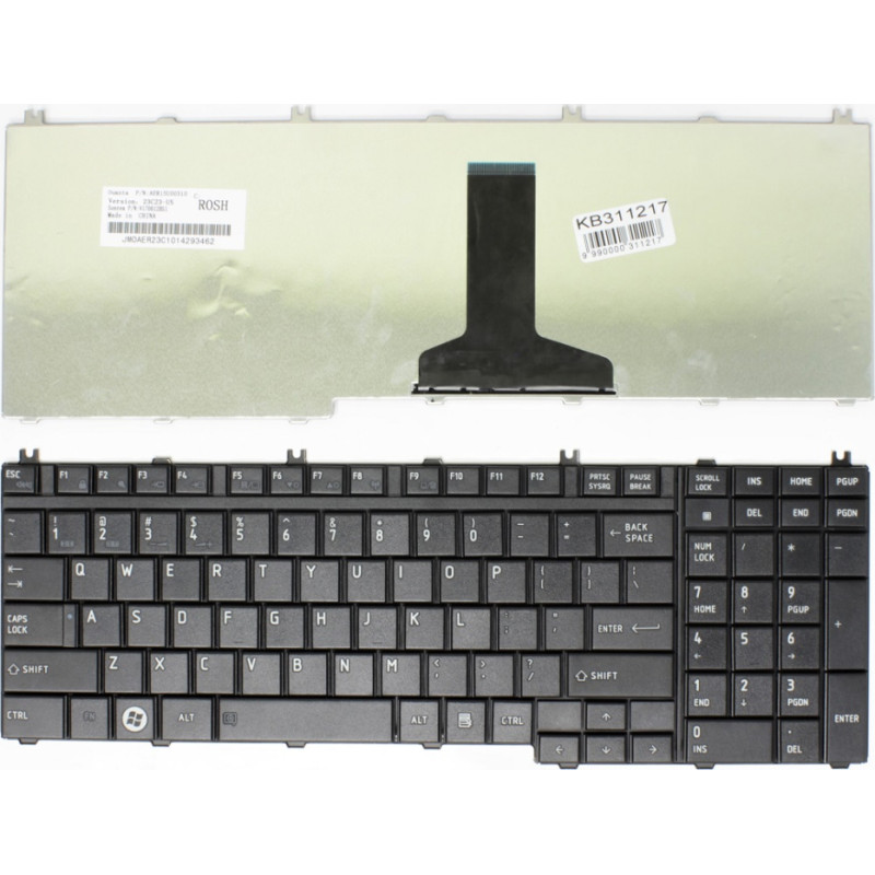 Toshiba Tastatūra TOSHIBA Satellite: L350, L500, L550, P200, P300