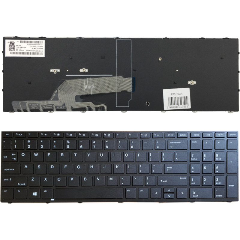 HP Tastatūra HP: Probook 450 G5, 455 G5, 470 G5 ar rāmi