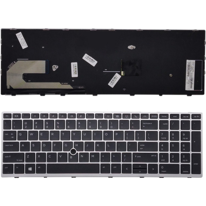 HP Tastatūra HP: Elitebook 850 G5 755 G5 ZBook 15u G5 ar fona apgaismojumu