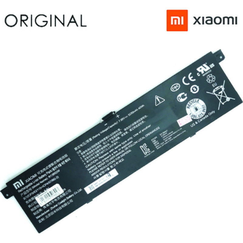 Xiaomi Klēpjdatora akumulators XIAOMI R13B02W, R13B01W, 5230mAh, oriģināls