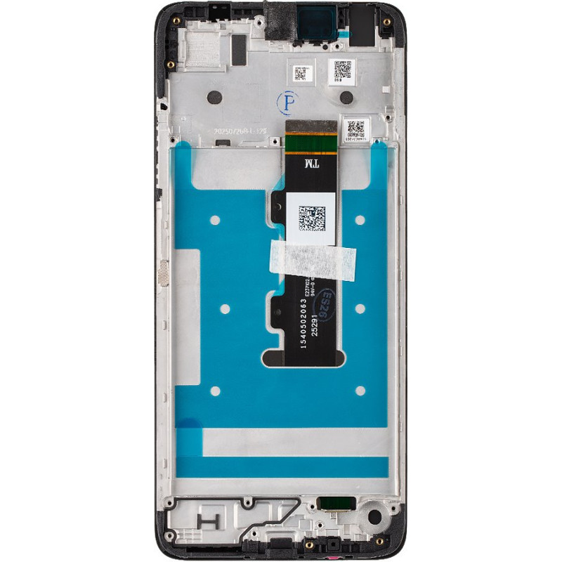 Motorola G06 LCD Display + Touch Unit + Front Cover Black (Service Pack)