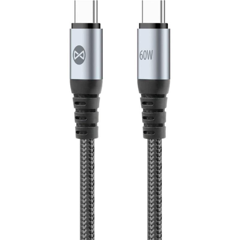 Forever Braix cable USB-C - USB-C 1,0 m 60W black