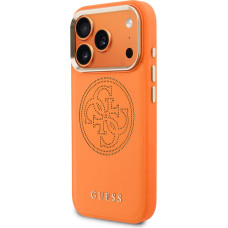 Guess PU Perforated 4G Case for iPhone 17 Pro Max Orange