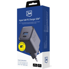 3Mk Protection 3mk Hyper Charger PD 33W GaN QC4+ PPS AFC FCP SCP 1A1C Wall Charger - Black