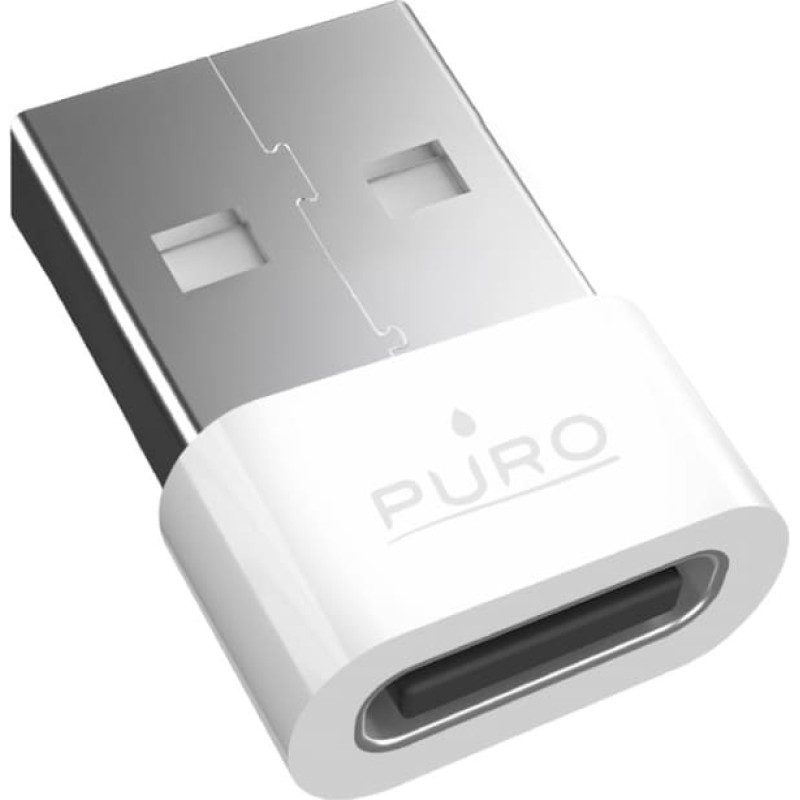Puro USB-C - USB-A adapteris - balts